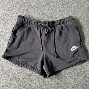 Nike Sportswear Women' Small Essential Knit French Terry Shorts Black CJ2158-010